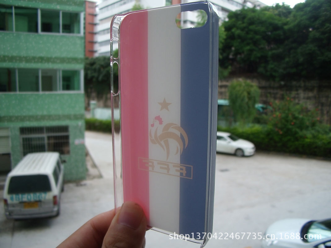 巴西足球队队徽苹果手机壳 Iphone4/4s彩绘手机壳批发 厂家直销
