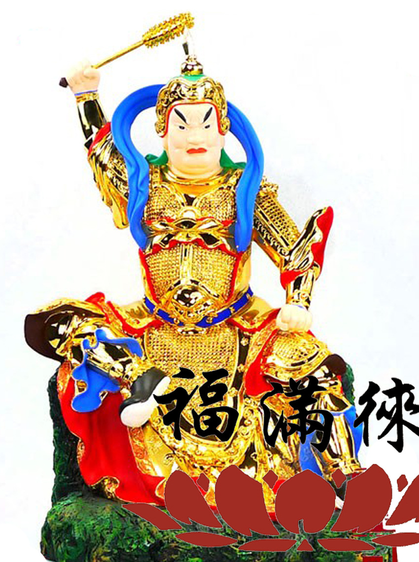 【厂价直销】供应 镀金60cm 树脂 监斋菩萨 大树紧那罗王菩萨