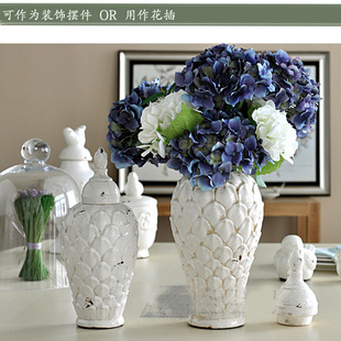 批发法式乡村potterybarn/浮塔罗装饰陶瓷罐|陶瓷摆件|花插|花瓶