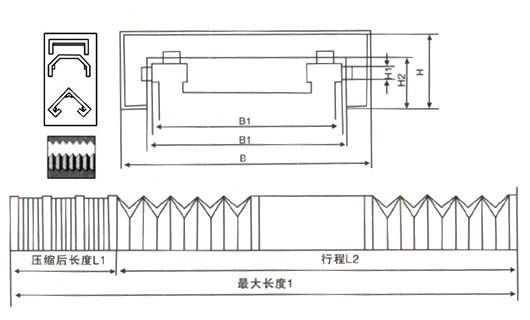 风琴式防护罩