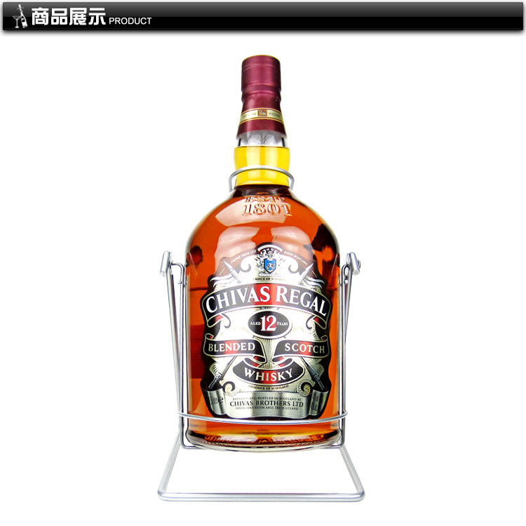 洋酒chivas regal 芝华士 12年威士忌 4.5l (铁架)