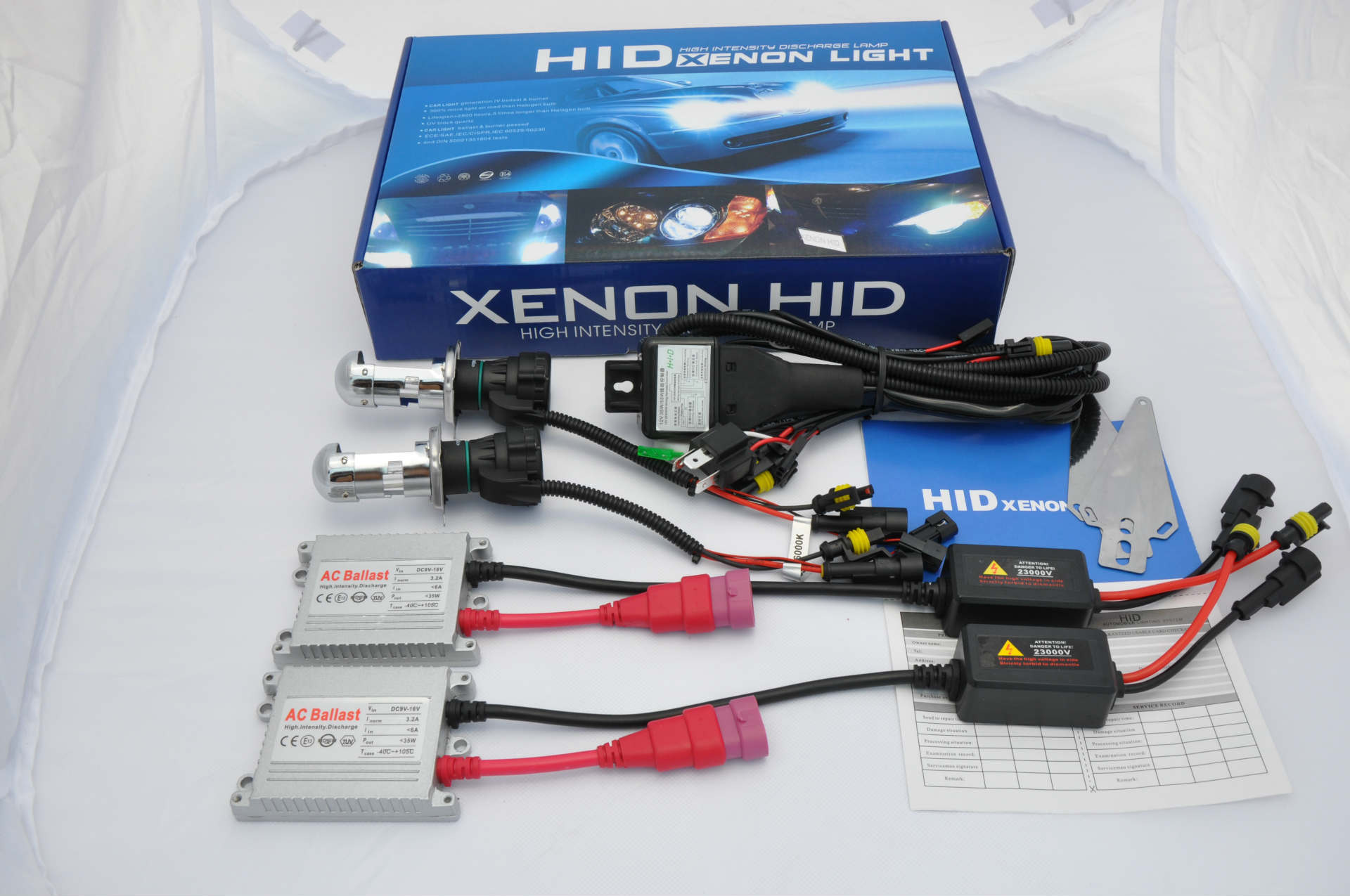 12V35W氙气灯疝气灯H4-3伸缩摆角9004-3,9007-3套装前照灯头