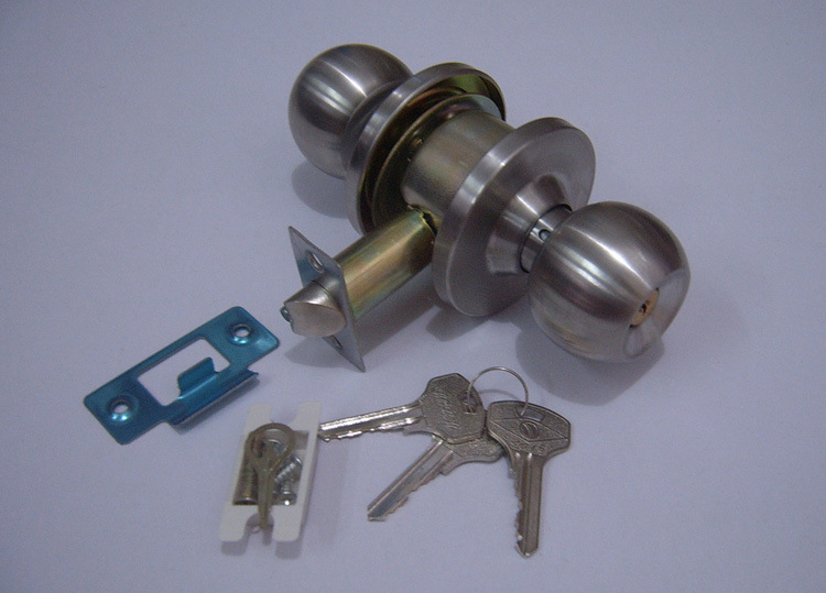 意尔玛正品球形门锁室内卧室房门锁 不锈钢球型锁 球形锁纯铜锁芯图片