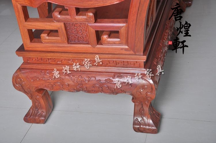 缅甸花梨宝座沙发十一件套 (23)