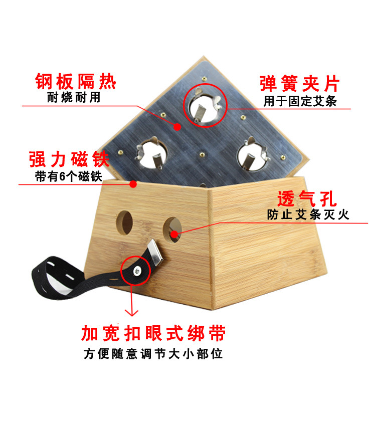現貨竹木制四孔艾灸盒  1-6孔均有 艾灸器具 隨身灸艾條批發零售批發・進口・工廠・代買・代購
