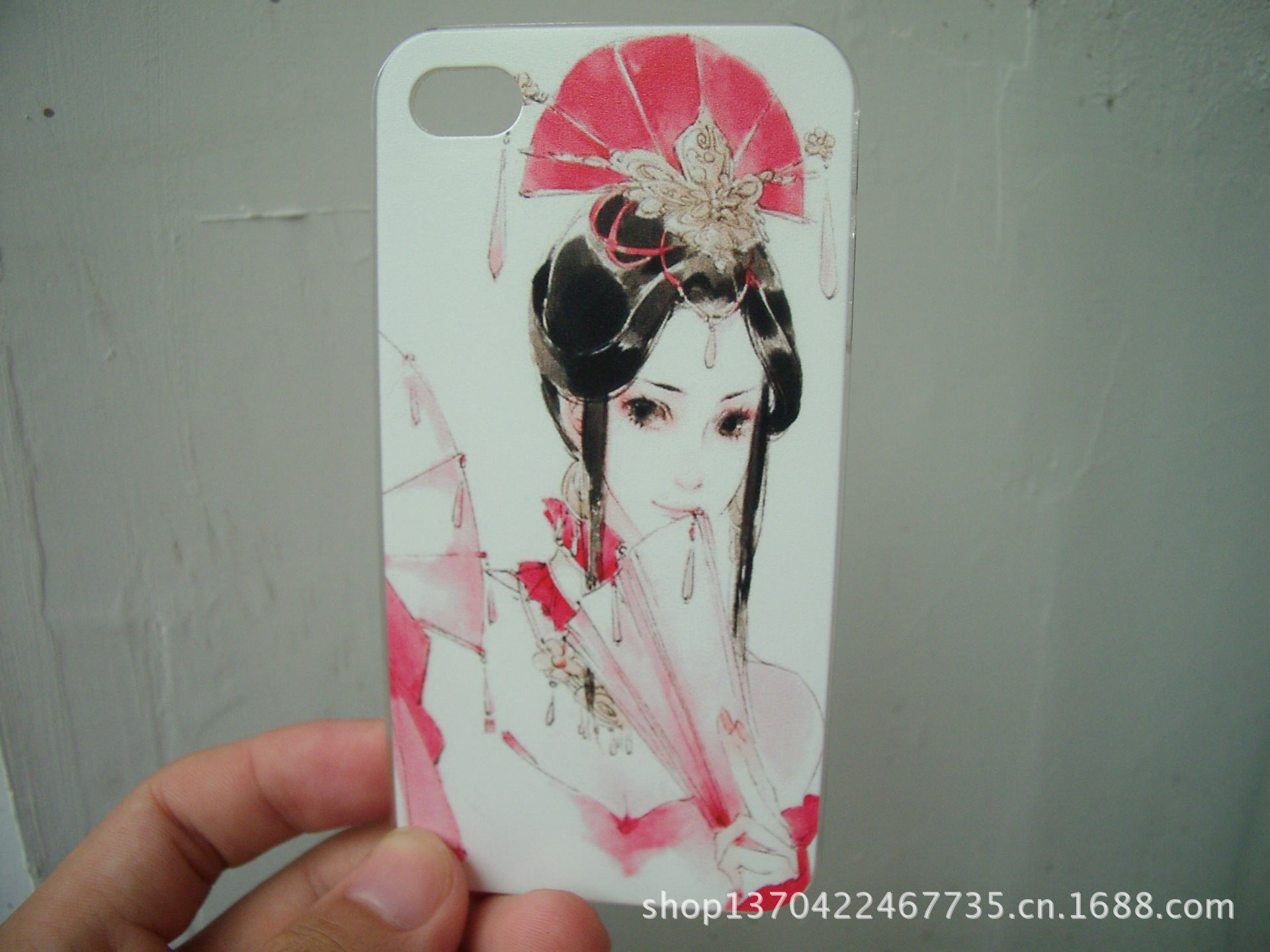 厂家直销美女图案彩绘苹果4/4s手机保护壳批发新款苹果4手机壳