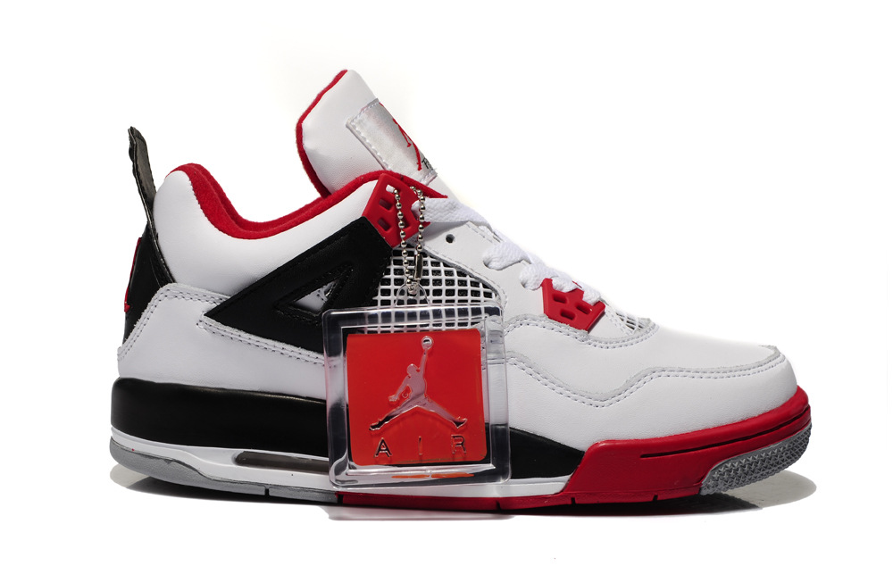 正品air jordan 4代乔丹女子篮球鞋单 aj4全头层真皮运动鞋 黑粉