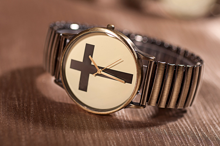 2013新款 复古青古十字架弹力表男士女士时尚爆款腕表情侣手表