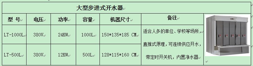 大型步进式开水器