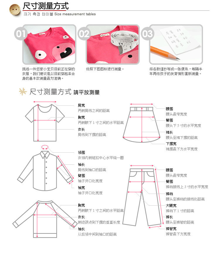衣服測量模式