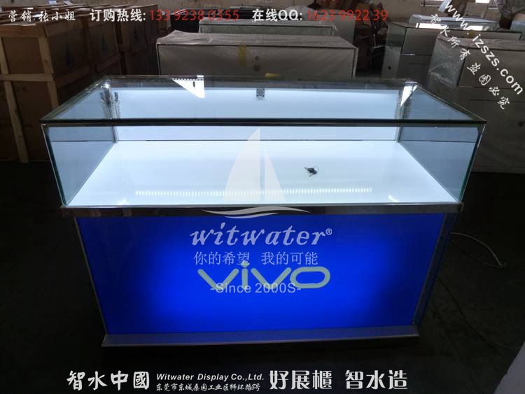 四川步步高手机摆放柜 步步高手机展柜图片