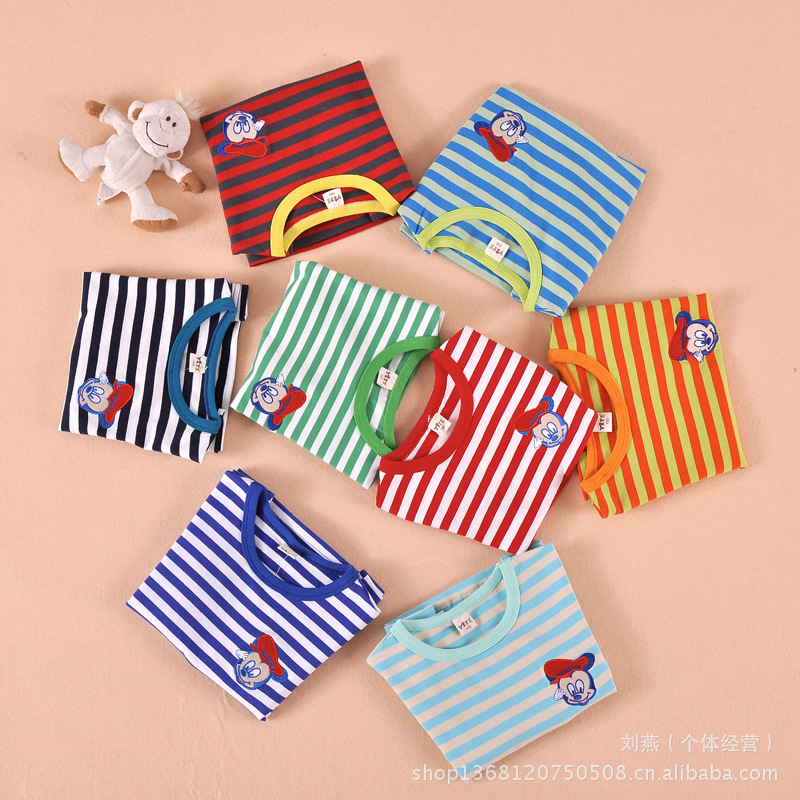 2013夏條紋米奇款T恤(8色)