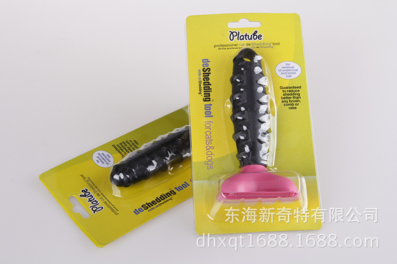 彩色寵物脫毛梳子 6色 (3)
