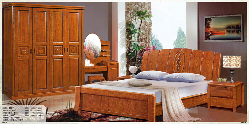 批发卧室家具橡木实木套房家具床头柜床边柜斗柜整装式13#
