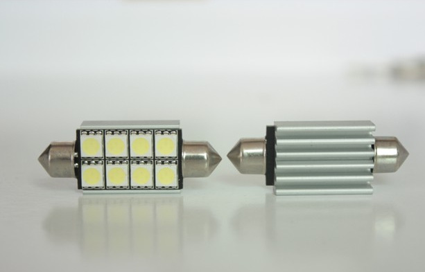 汽車超亮LED雙尖 8SMD-5050-41MM canbus 寶馬專用帶散熱車頂燈批發・進口・工廠・代買・代購