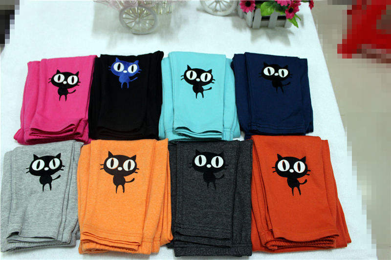 Q805 小猫卡通打底裤 (1)