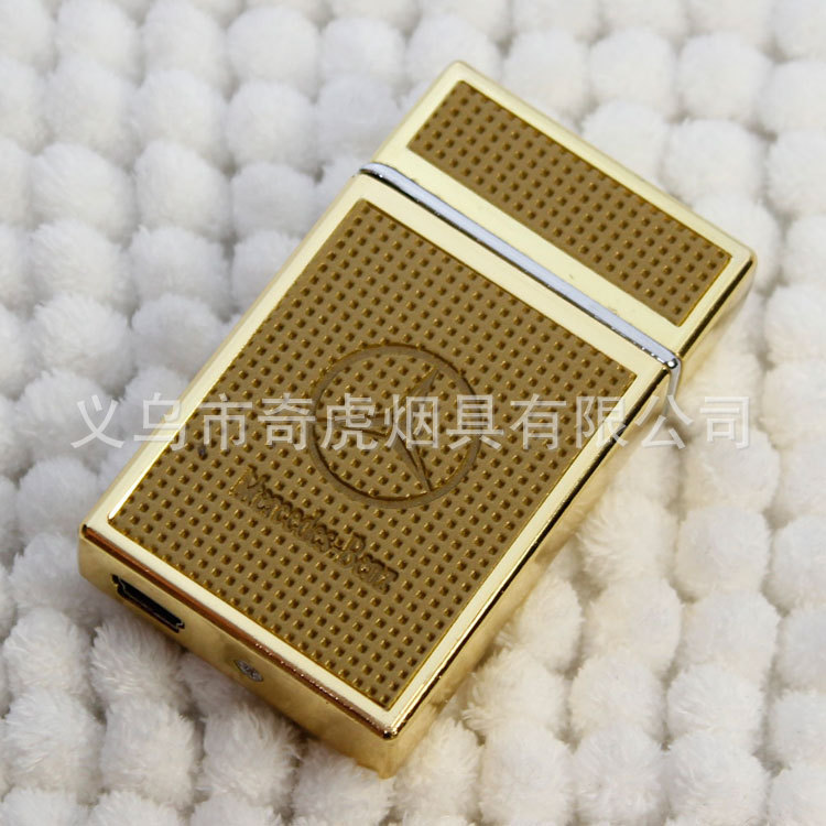 金属翻盖车标环保电子点烟器