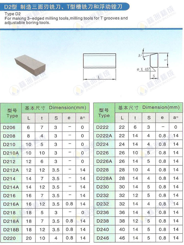 株洲精成牌硬质合金刀片 yt5 d220硬质合金刀头 硬质合金焊接刀片