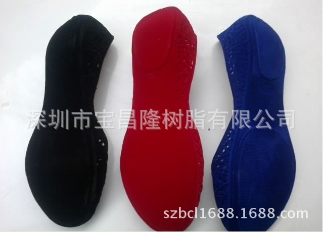 水晶植绒鞋背面