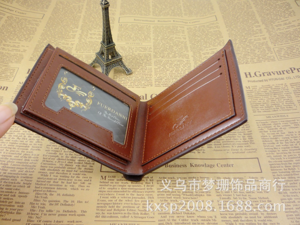 男士仿真皮盒裝精品錢包