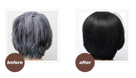 dye hair with black color crea