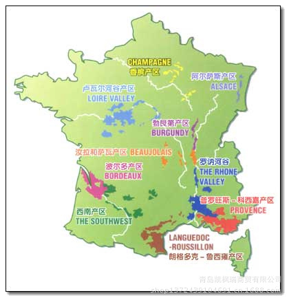 法国产酒地图