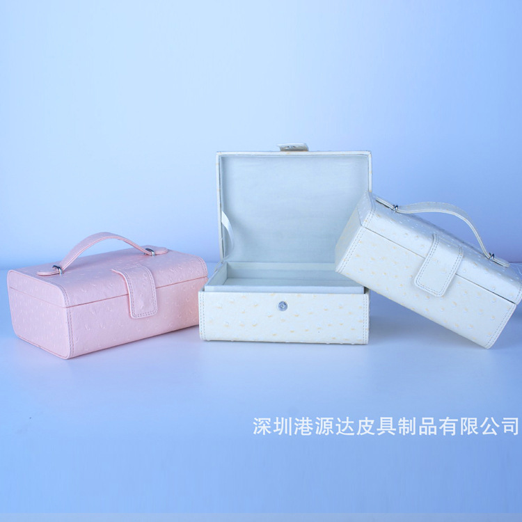 時尚韓國PU皮質手提化妝盒首飾盒 精致小巧化妝盒飾品盒 廠傢定做批發・進口・工廠・代買・代購