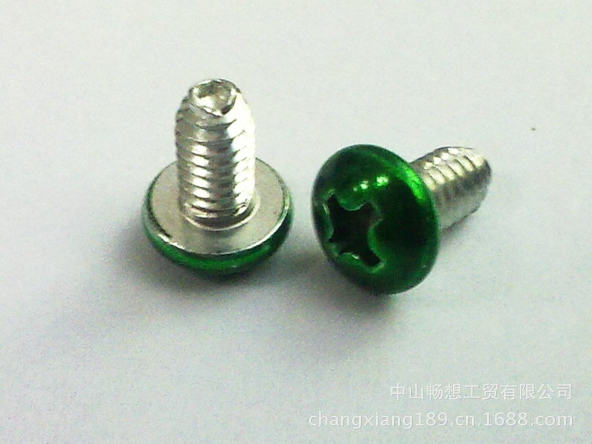 头部染绿三角牙螺钉