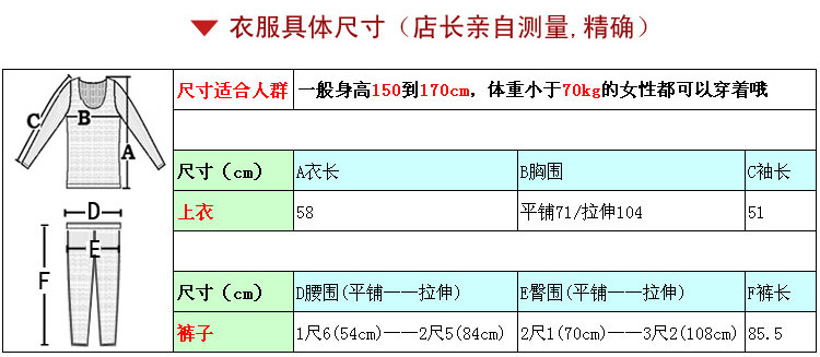 尺碼表