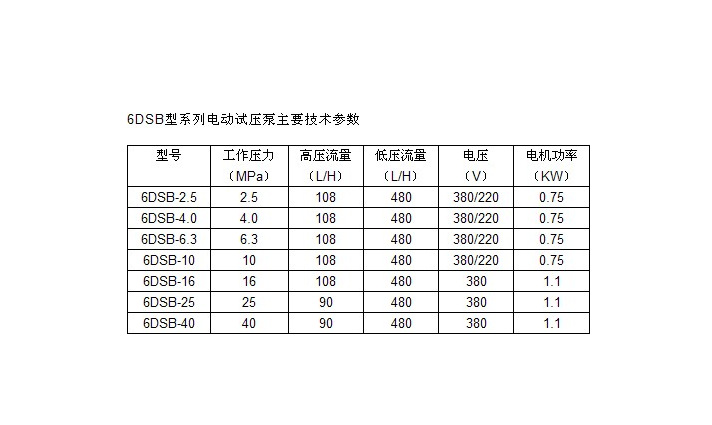 厂家直销上海名牌6DSB-2.5电动试压泵