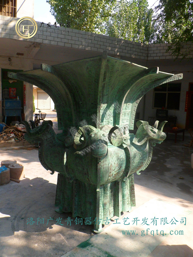 广发青铜器直供|订做批零|可混批|180cm四羊方尊|广场