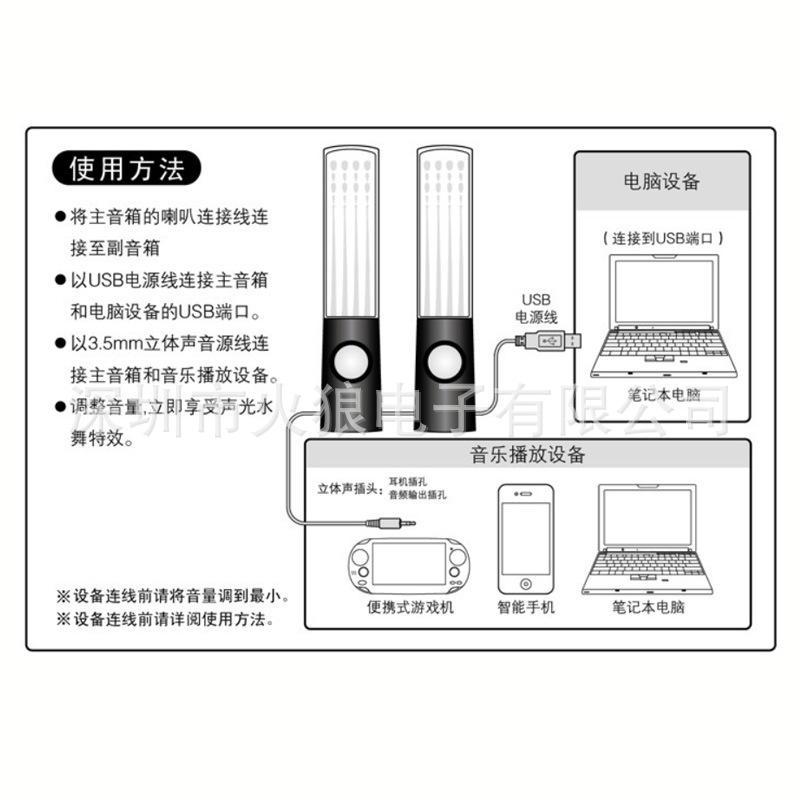 喷泉音箱