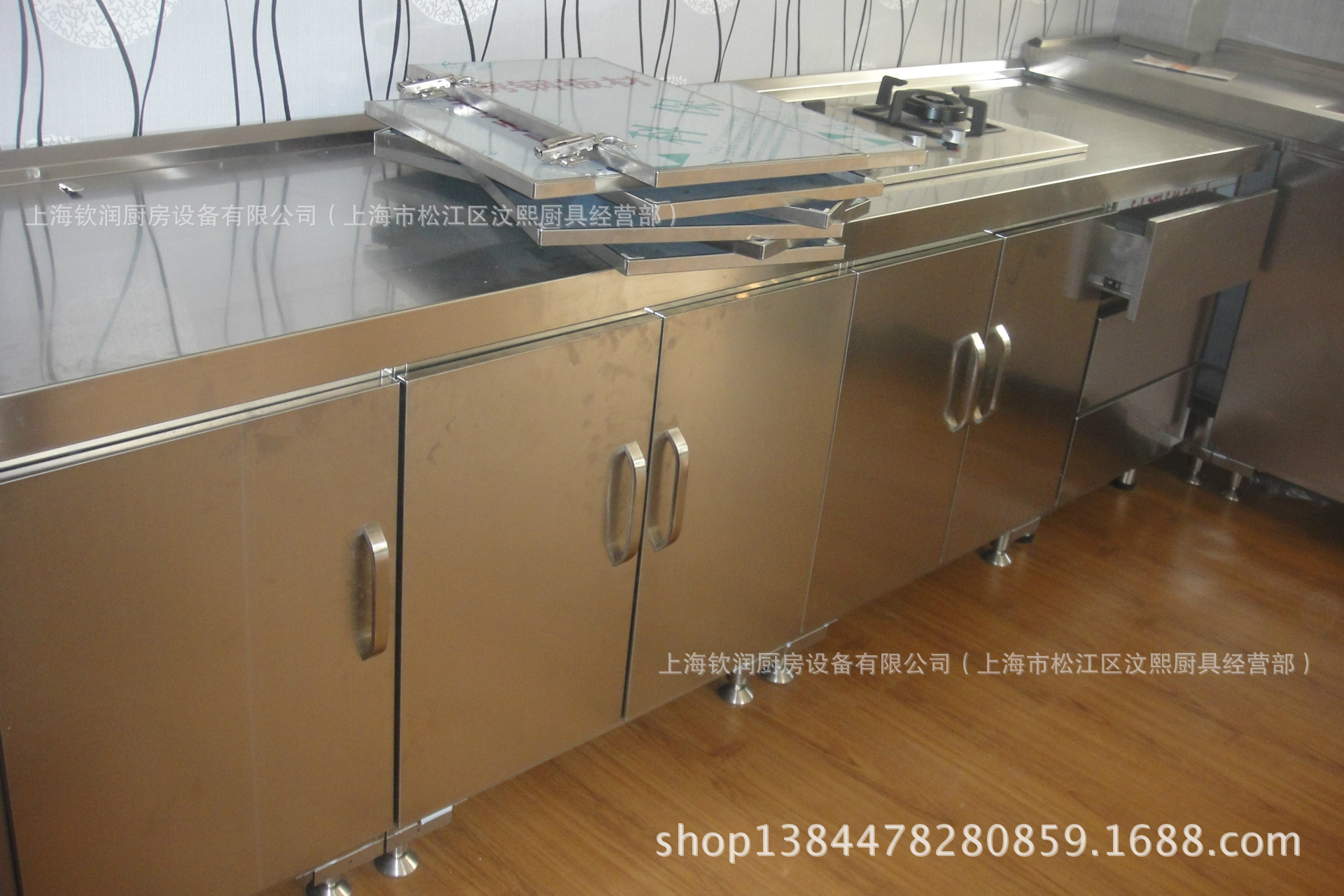 家用不锈钢整体橱柜定做/整体不锈钢厨柜上海厂家直销