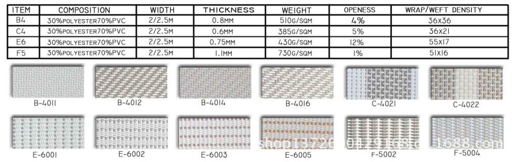 B4-C4-E6-F5 sunscreen fabric c