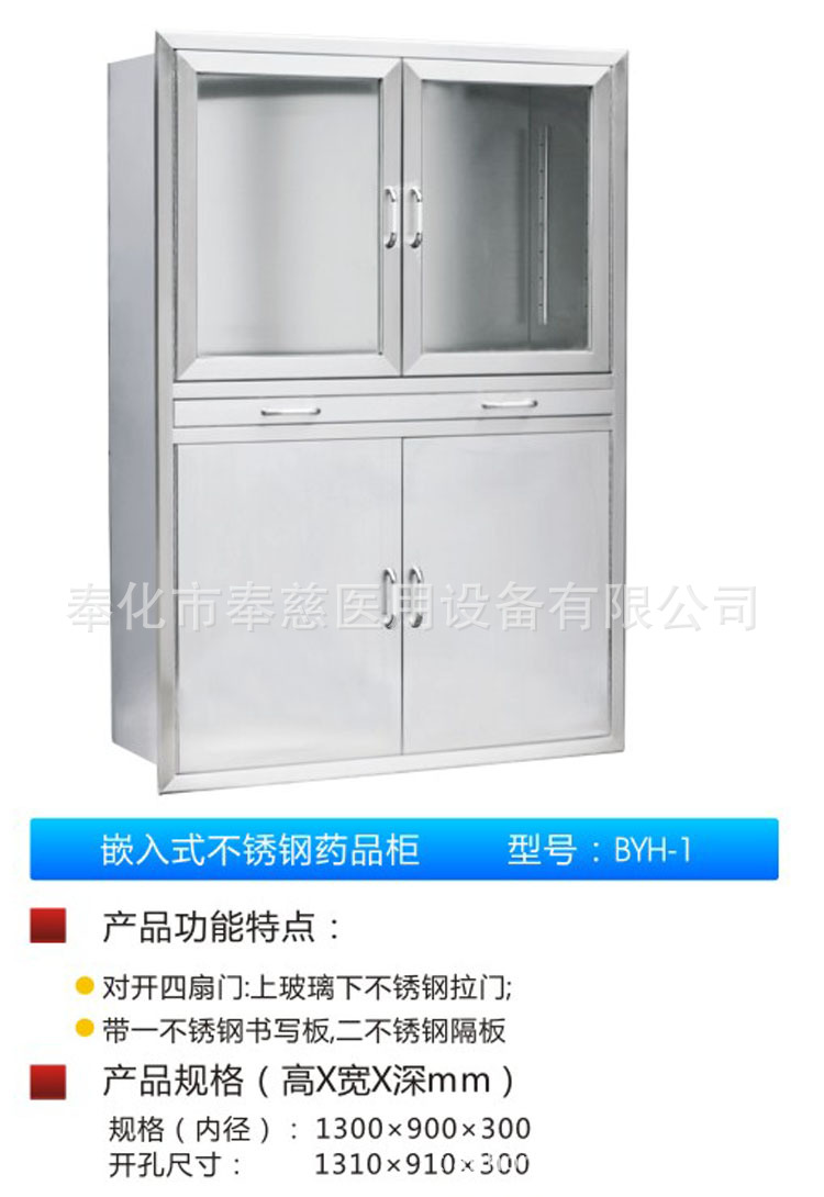 嵌入式不銹鋼藥品櫃 P17 BXH-1 (2)-1