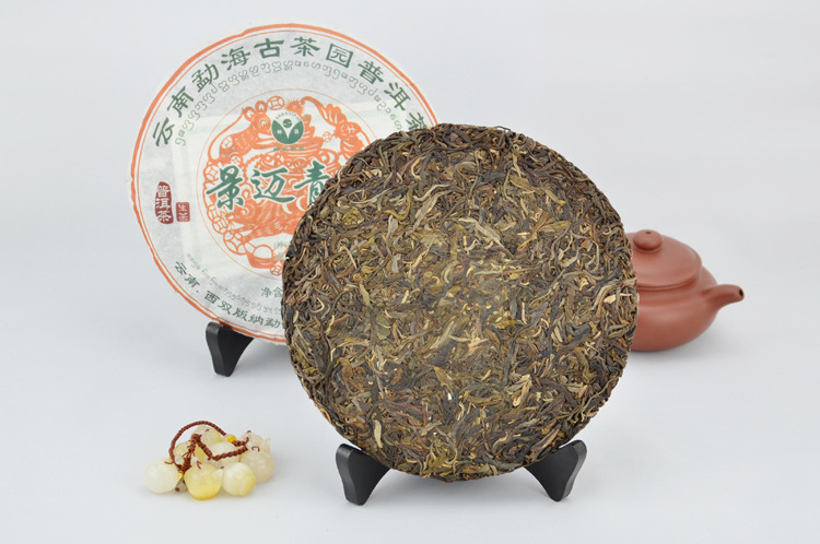 云南勐海古茶园普洱茶 2011年头春茶生茶饼 景迈青饼七子饼茶叶