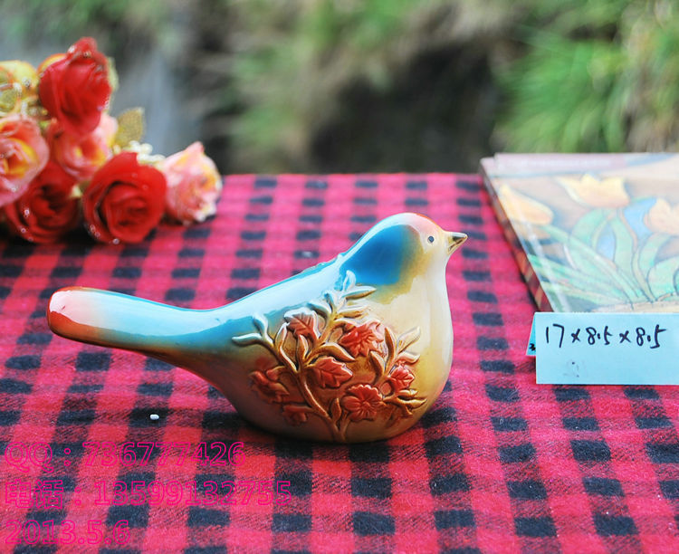 创意外贸家居杂货zakka摆设工艺品 陶瓷小鸟摆设工艺品 特价批发