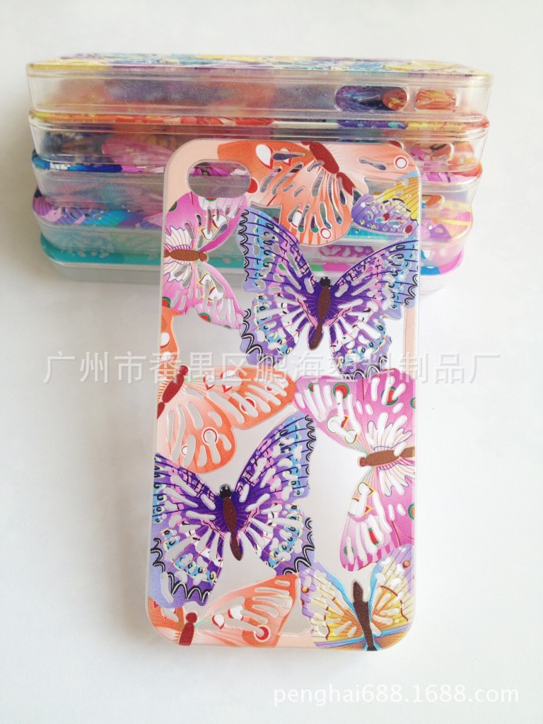 iphone4 彩色UV镂空蝴蝶手机壳火爆热卖韩国