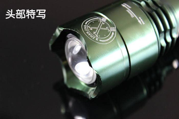 2013新款x战警第5季cree q5 led强光手电筒充电头部旋转调