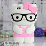 新款批發 iphone5矽膠套 KITTY iphone4S手機保護殼