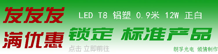 LED T8 铝塑 0.9米 12W 正白