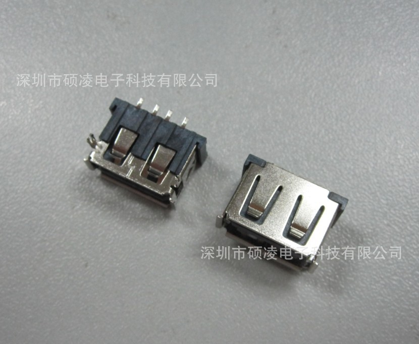 SL-U006  USB AF短体 SMT两脚鱼叉