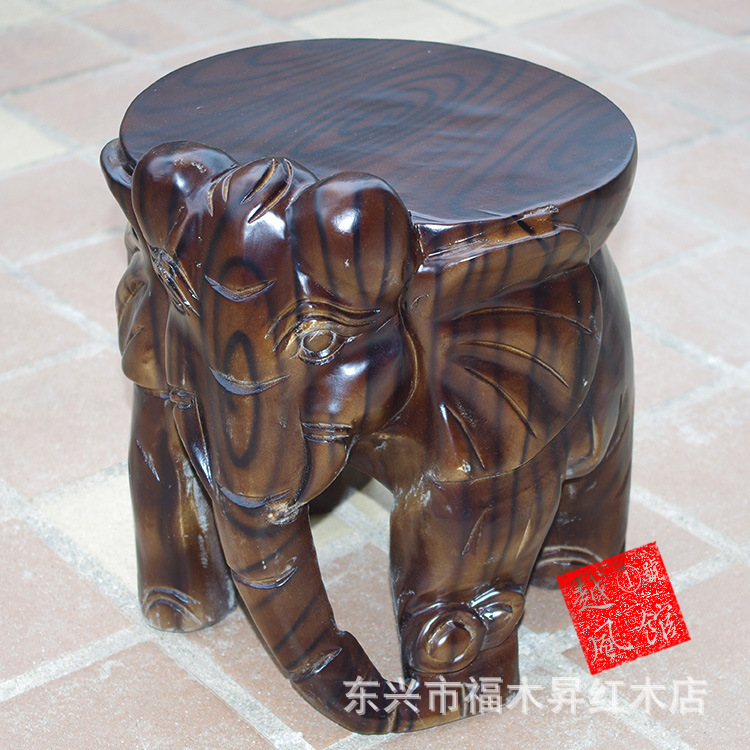 越南楠木大象凳子-5