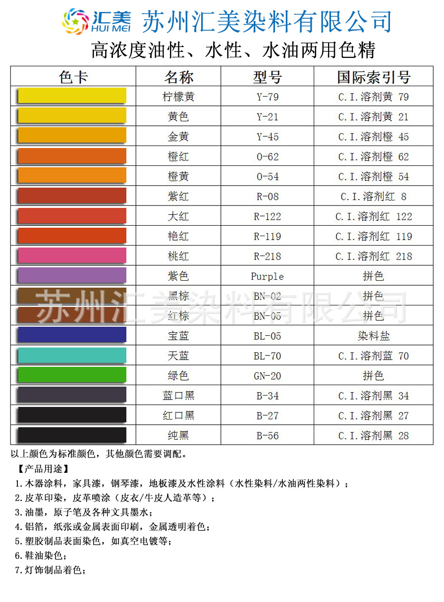 色精标准色卡