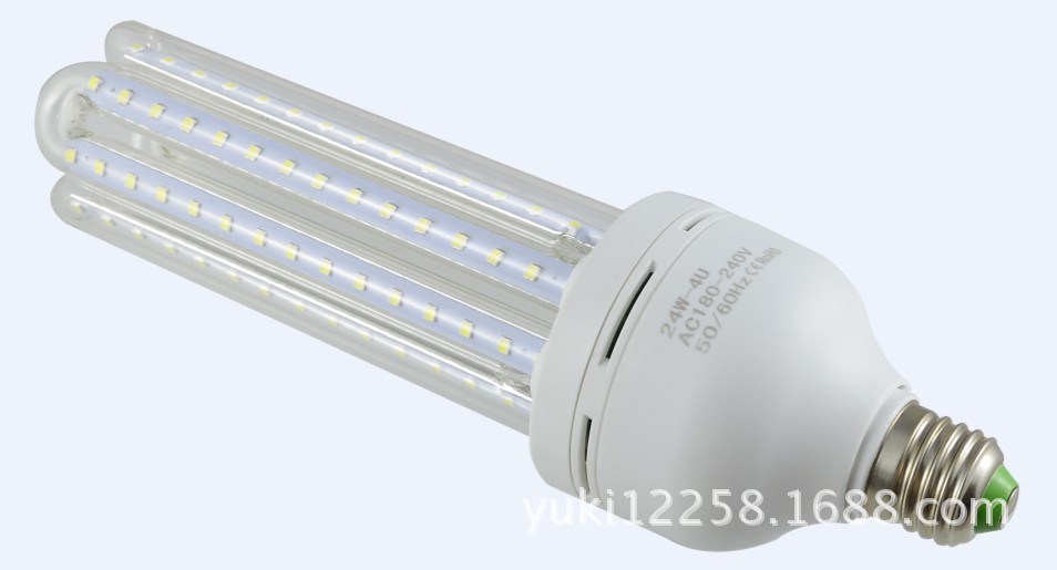 LED U型管节能灯 LED节能灯 LED玉米灯 U型玻璃管节能灯 代替普通节能灯白炽灯 24W