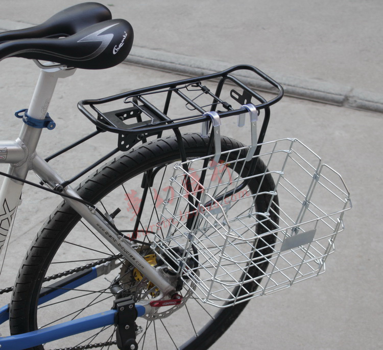 免安装自行车折叠车筐 山地车车篮 自行车篓 电镀车筐前后通用