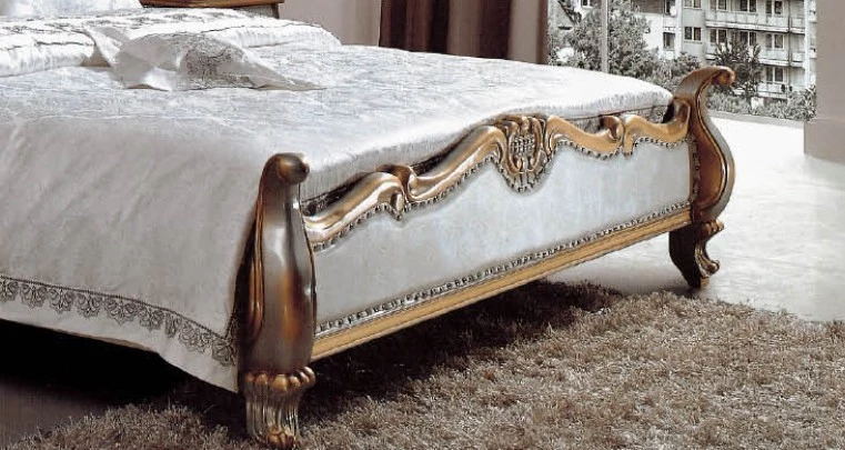 欧式太子床 1.8米双人真皮床