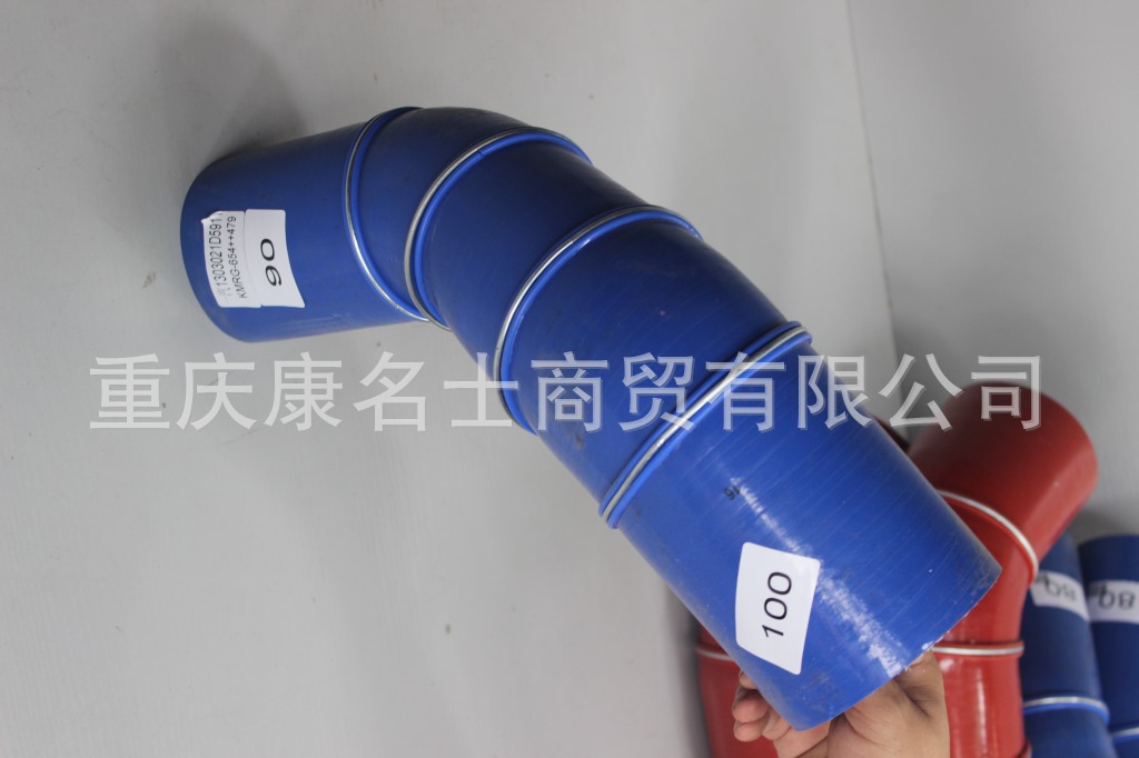 北京硅胶管KMRG-654++479-一汽变径胶管1303021D591T-内径90变100X黑胶管,红色钢丝4凸缘4异型内径90变100XL410XL360XH300XH310-3