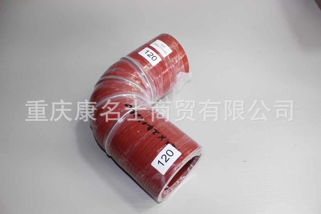 挤压硅胶管KMRG-1011++499-胶管120X240-内径120X橡塑胶管,红色钢丝4凸缘47字内径120XL430XL240XH290XH290-2