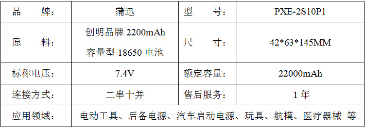 7.4V锂电池组 两串18650电池